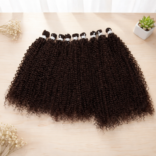 Tissage Biofibre Brun noir 9 pièces