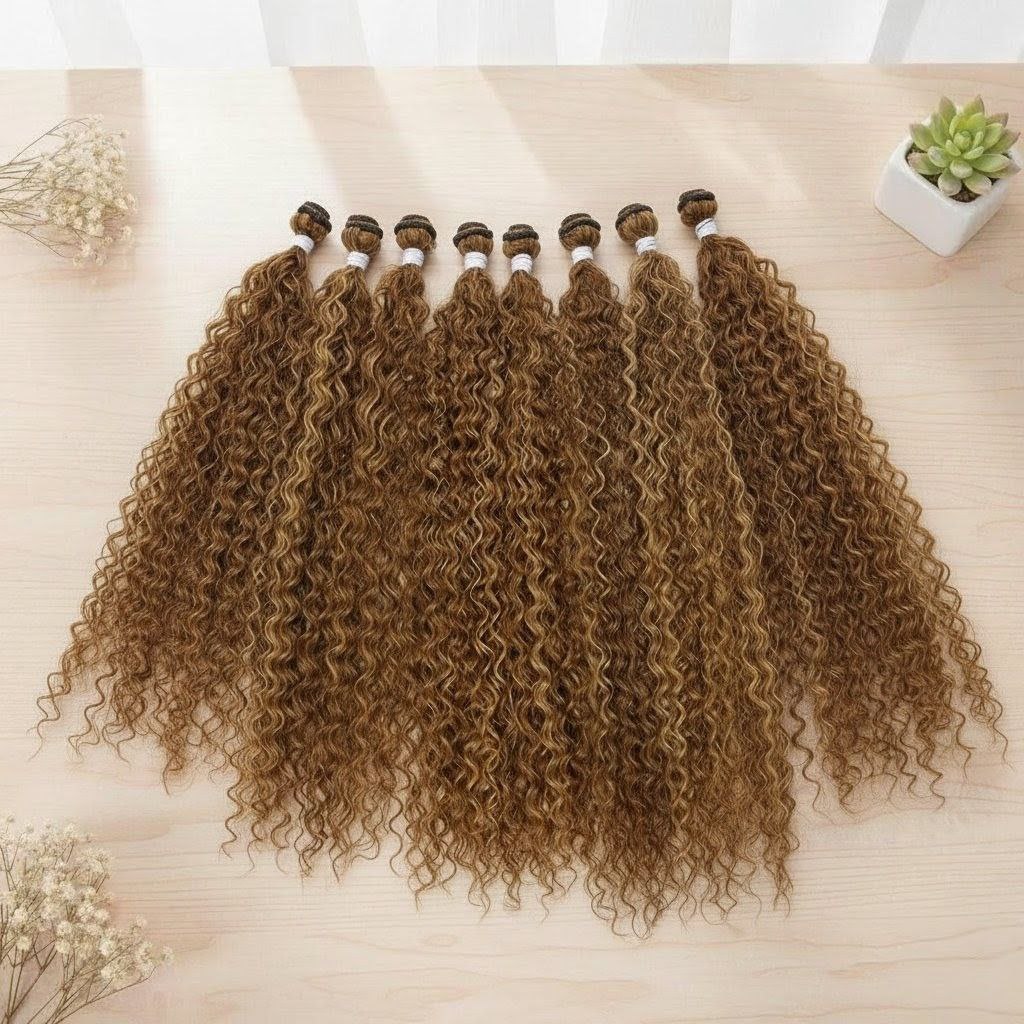 Tissage Biofibre Blond Miel 9 pièces