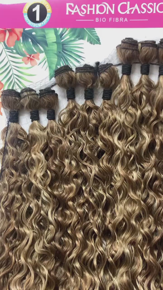 Tissage Biofibre Blond Miel 9 pièces